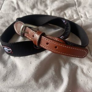 UGA logo belt with leather